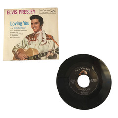 Elvis Presley Records Lot of 6 Vinyl 45 RPM 50’s Rock + Sleeves 1 Unmatched