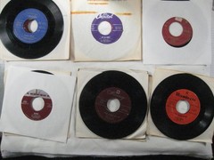 record lot 45 rpm VG 100 vinyl w/ sleeves Pop hits 50s-70s Oldies FREE SHIP 5N
