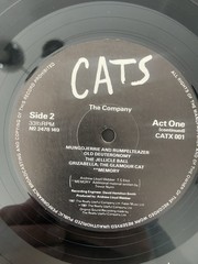 Andrew Lloyd Webber Cats 1981 Gatefold Double LP Vinyl Record CATx 001