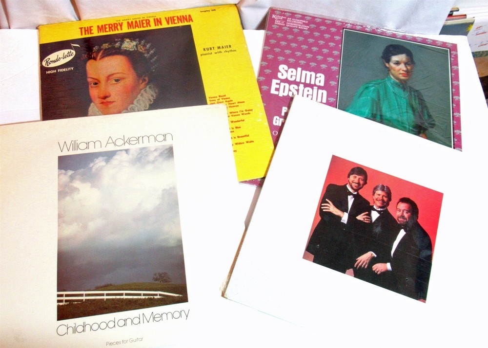 Lot 4 Sealed LP Piano Guitar William Ackerman Schooner Fare Selma Epstein Maier