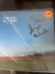 George Winston SIGNED Autumn piano solos Lp Album Autographed