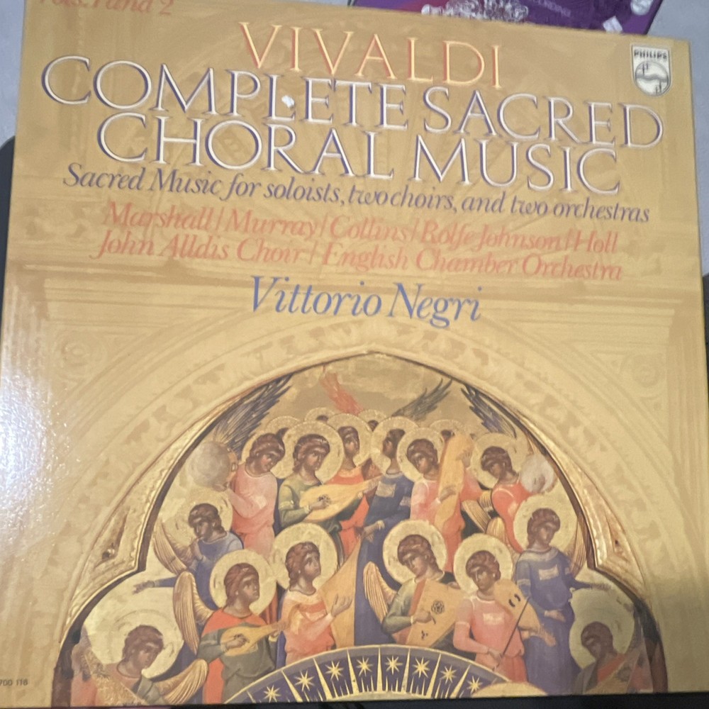 Vivaldi Complete Sacred Choral Music Negri/English CO Philips Stereo 2LP 1977