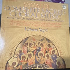 Vivaldi Complete Sacred Choral Music Negri/English CO Philips Stereo 2LP 1977
