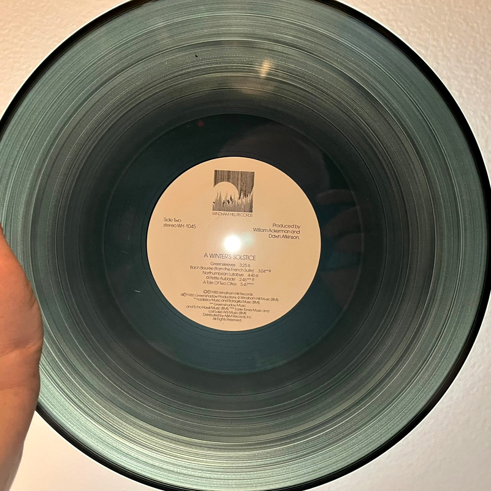 A Winter’s Solstice – Windham Hill (Translucent) – 12″ Vinyl Record LP – EX