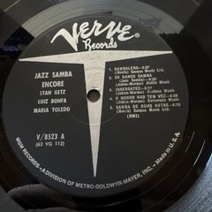 Stan Getz / Luiz Bonfá – Jazz Samba Encore! – US 1963 – Verve V-8523