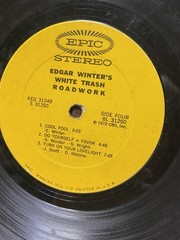 Edgar Winter’s White Trash Roadwork Epic 1972 Rick Derringer Vintage Vinyl