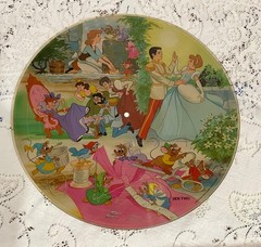 Vintage 1981 Cinderella Disney Picture Disc Movie Soundtrack RECORD Album Music