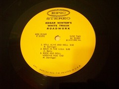 Edgar Winter’s White Trash , Roadwork , 1972 Epic Press. VG Cond.