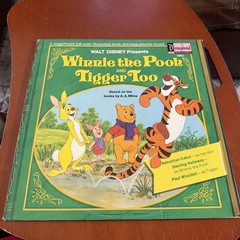 Walt Disney Presents Winnie the Pooh and Tigger Too LP Record 1974 Disneyland