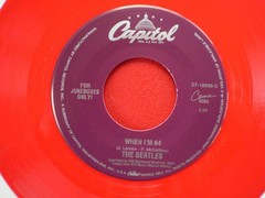 Beatles RARE / LUCY IN THE SKY WITH DIAMONDS MINT RED VINYL JUKE BOX 45 FAB 4