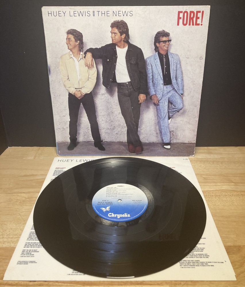 Huey Lewis And The News Fore! Vinyl LP 1986 CRC Chrysalis OV 41534