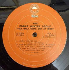 Edgar Winter Group They Only Come Out At Night 1972 CBS Record Vinyl LP PE 31584