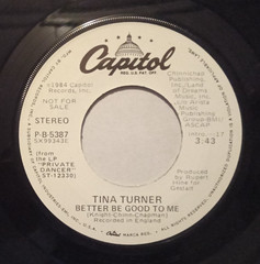 Lot Of 2 Tina Turner Better Be Good To Me / Typical Male 45 rpm 7″ Free Combine