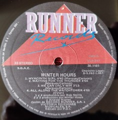 WINTER HOURS ** Winter Hours ** ORIGINAL 1987 SPAIN LP ** SIGNED