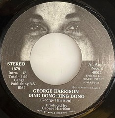 George Harrison / Ding Dong; Ding Dong / 1974 Apple 45 w/ Picture Sleeve / NM