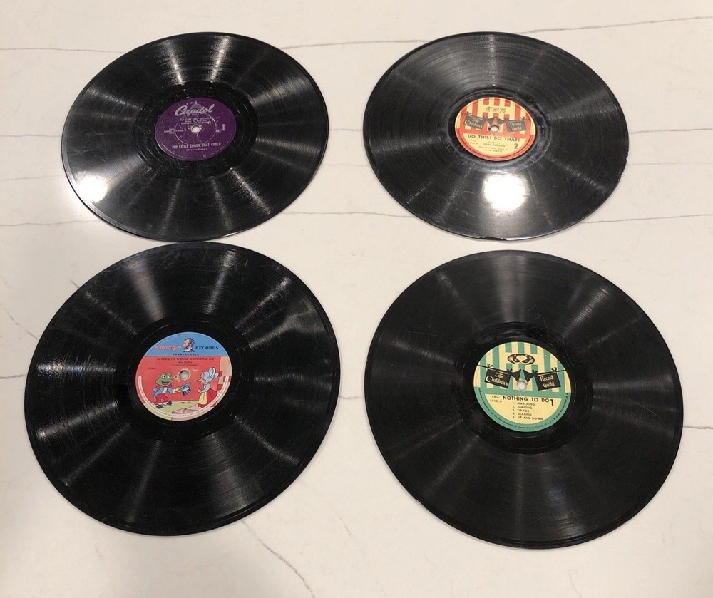 Children’s 78 RPM Records Columbia Lincoln Abbey Lot Of 4