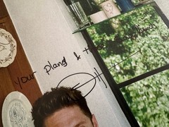 NIALL HORAN DINNER PARTY PERSONALLY SIGNED SLEEVE GREEN VINYL AUTOGRAPH PROOF#3