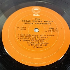 EDGAR WINTER GROUP “SHOCK TREATMENT” 1974 VINYL LP, EPIC RECORDS, VG PLUS