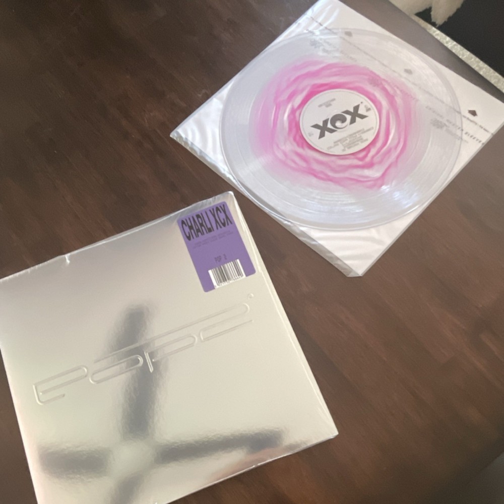 Charli XCX Pop 2 UO Vinyl Clear and Pink Swirl 12″ 33 RPM