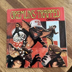 Lot of 5: Gremlin Adventures Read-Along Storybooks with Records 45 RPM 1984 READ