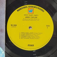 JAMES TAYLOR Sweet Baby James 1st US Press LP WB/W7 1843 w/POSTER & Shrink
