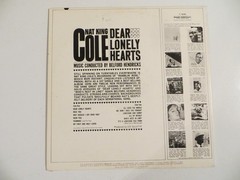 Nat King Cole – Dear Lonely Hearts – LP 1962 Capitol, Mono – Pop, Jazz – OG