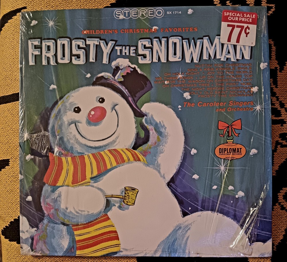 Frosty the Snowman The Caroleer Singers Christmas Vinyl SX1714 Green Label RARE!