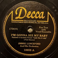 78 RPM record Jimmy Lunceford – I’m Gunna See My Baby / That Someone Must Be You