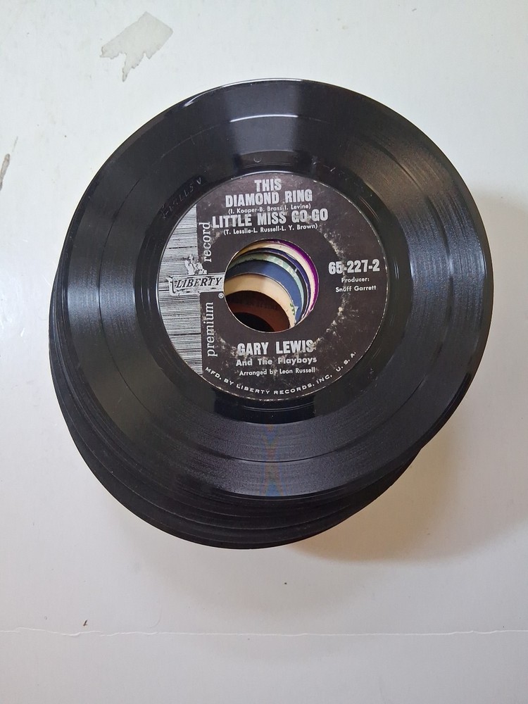 45 RPM Vinyl Records Lot of 50 For Crafts, Decorations, Projects etc. VG