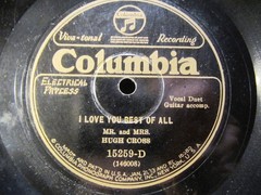 1928 Mary & HUGH CROSS Welcome As Flowers In May/ Love you best COLUMBIA 15259