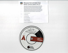 MARYANN FARRA & SATIN SOUL -NEVER GONNA LEAVE U (LP 2024) NEW*TEST PRESS*7 TRKS*