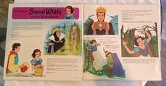 Disney Snow White & The Seven Dwarfs Read Along Book Record LP Storyteller VTG
