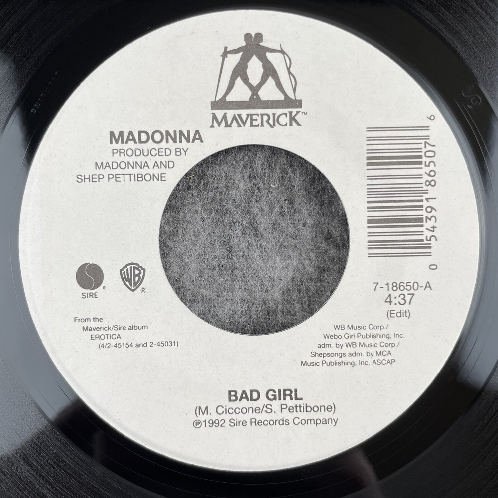 MADONNA Bad Girl / Fever 45 Maverick 7-18650 NEW UNPLAYED
