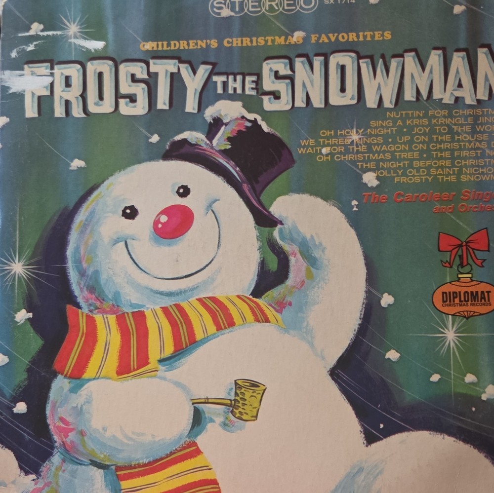 Diplomat Frosty the Snowman Stereo Black Vinyl LP SX 1714 Holiday Caroleers