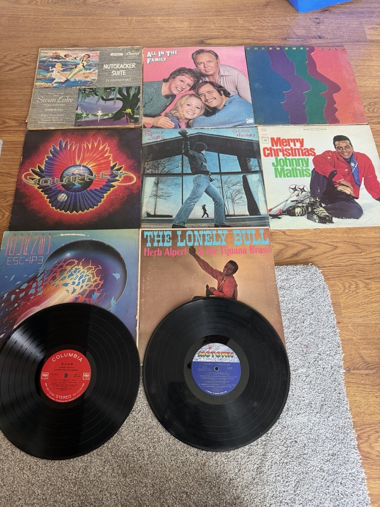 Vintage Vinyl Record Lot Classic Rock Christmas Easy Listening
