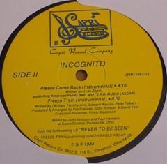 Incognito 12″ Freeze Train 1984 Capri Records Still in Shrink Electro