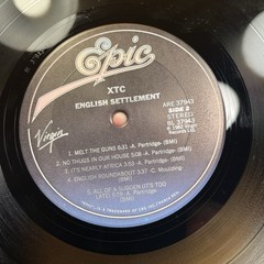 XTC “English Settlement” LP, 1982 Epic ARE 37943, Cover EX, Vinyl EX