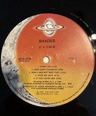 JJ CALE SHADES SHELTER RECORDS PROMOTIONAL LP 1981 – VG+ – FREE SHIPPING
