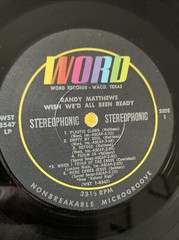 Randy Matthews Wish We’d All Been Ready (1971) vinyl & Rare Songbook Folk Rock