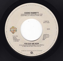 Eddie Rabbitt – Lot of Three 7″ 45 RPM Singles 1980’s “Step By Step & You And I”