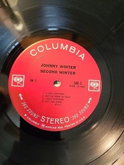 JOHNNY WINTER SECOND WINTER TWO RECORD LP WITH BLANK BACK ON SIDE FOUR
