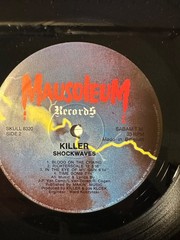 Killer – ‘Shock Waves’ Vinyl LP – Mausoleum Records – Belgium w/insert! (1984)VG