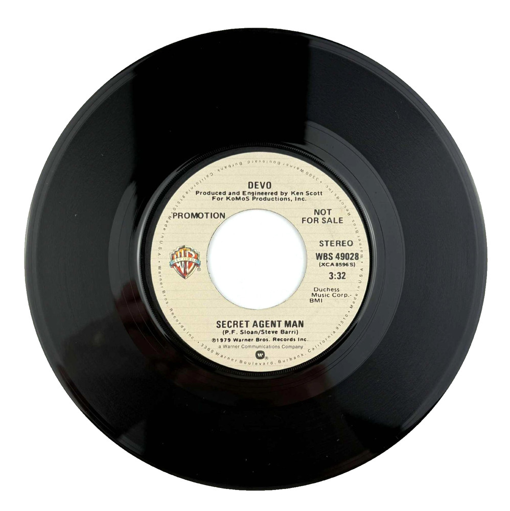 Devo Secret Agent Man DJ Copy Promo 45 RPM UK press 7″ Single record Mono Stereo