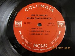 MILES DAVIS QUINTET Miles Smiles LP Used! Columbia CL 2601 2 EYE 360 MONO 1st Pr