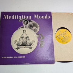 AMORC Rosicrucian Meditation Moods Rosa Rio Red Marbled Swirl Vinyl LP Record 33
