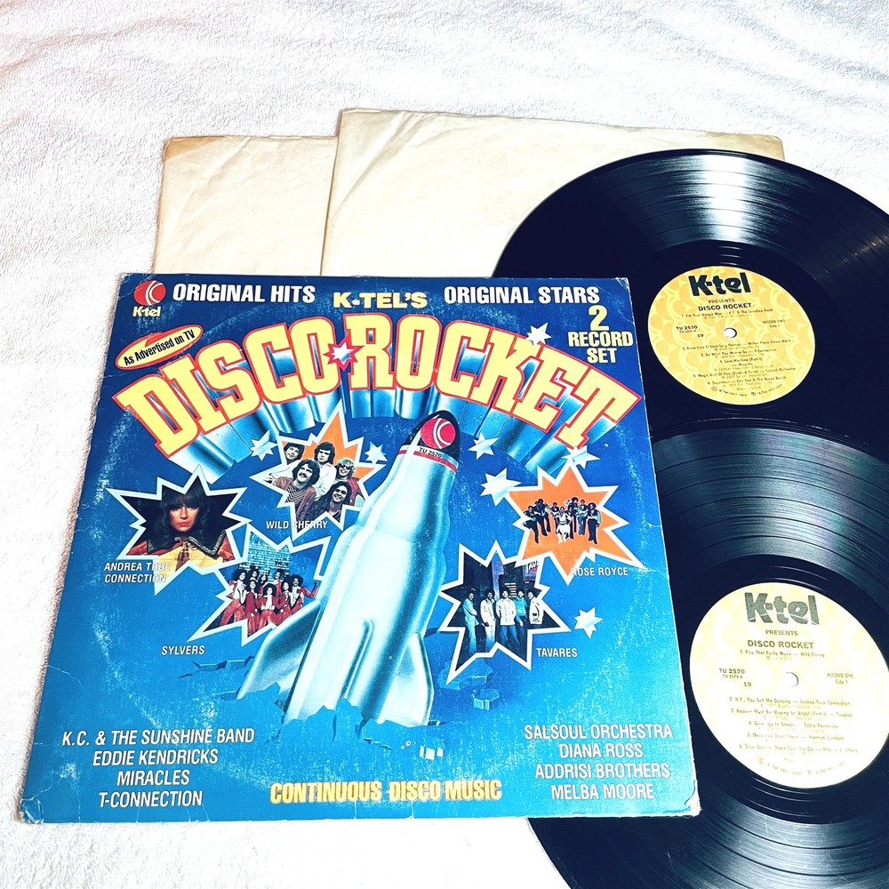 “Disco Rocket” 1977 R&B/Rock/Dance, 2-LP’s, VG+, K-tel, Various Artists