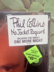 ORIGINAL SEALED PHIL COLLINS No Jacket Required HYPE STICKER Excellent!