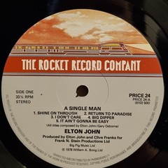 Elton John A Single Man 1978 UK Vinyl LP PRICE 24 Rock Vinyl EX