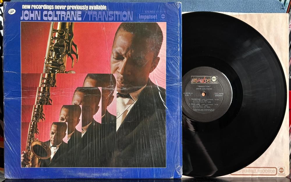 JOHN COLTRANE TRANSITION~’73 ABC IMPULSE REPRESS LP~SHRINK~FREE JAZZ~TERRE HAUTE
