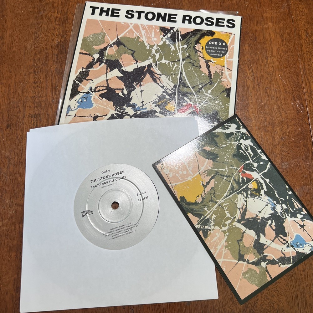 THE STONE ROSES She bangs the drums SILVERTONE 7-inch Limited Edition ORE X 6